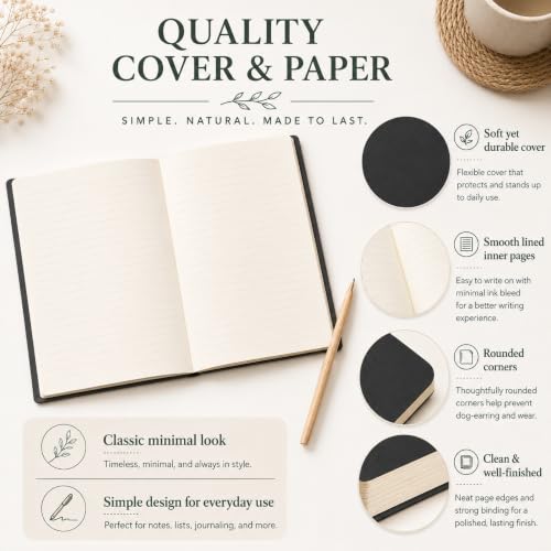 Mimorou 100 Pcs Journals Notebooks Bulk - Kraft Softcover A5 Small Notebooks 5.5 Inch x 8.3 Inch Notepads with 60 Page 30 Sheet for Writing Sketch Travel Office Supplies(Black,Lined) - color: Black, style: Lined