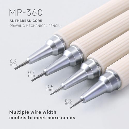 languo Mechanical Pencil Set with Case, 4PCS Drafting Pencils 0.3mm 0.5mm 0.7mm 0.9mm – 4 Tubes HB & 2B Lead Refills, 3 Erasers, Mechanical Pencil Kit for Writing & Drawing - style: 0.3mm + 0.5mm + 0.7mm + 0.9mm