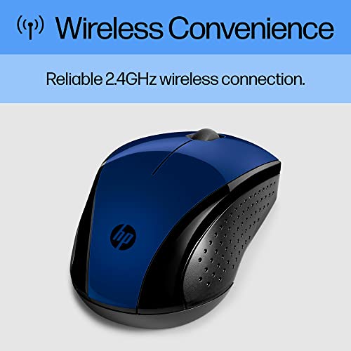 HP X3000 G3 Wireless Mouse - Blue, 15-Month Battery, Side Grips for Control, Travel-Friendly, Blue LED, Powerful 1600 DPI Optical Sensor, Compatible with Wins PC/Laptop, Mac, Chromebook (683N8AA#ABL) - color: Blue
