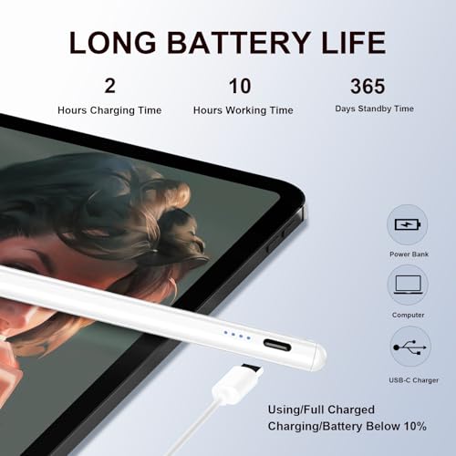 Stylus Pen Android for Samsung Galaxy Tab A11+/A11/A9/A9Plus/A8/A8plus/A7/A7lite Tablet S Pencil Touchscreens Stylists Pen(Black) - color: Black