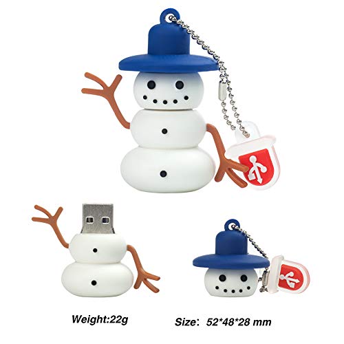 Christmas USB Flash Drive 16GB (5 Pack) New Year Gifts for Family and Friends, BorlterClamp Memory Stick of Santa Claus Christmas Tree Snowman Patterns Cute Thumb Drive - color: Christmas Pattern 16GB*5