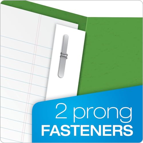 Oxford Twin Pocket Folders with Fasteners, Letter Size, Light Green, 25 per Box (57703) - color: Light Green, size: 25 Count
