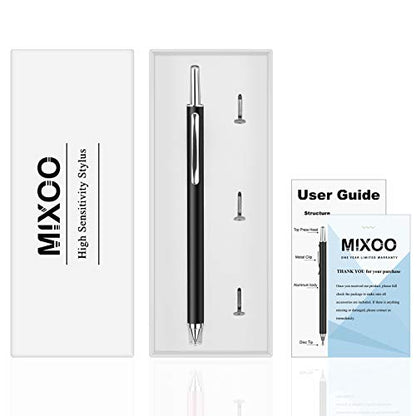 Mixoo Retractable Stylus Pen for Touchscreen Switch 2, High Sensitivity Universal Stylus Pen for iPad iPhone Android Tablet Apple Kindle Chromebook Galaxy All Touch Screens (Black) - color: Black