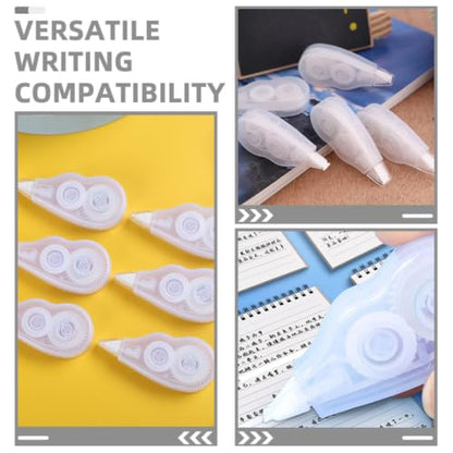 Correction Tape with Ergonomic Plastic Design for Instant Corrections 6pcs Portable and Compact, for School and Office Use by Students and Professionals