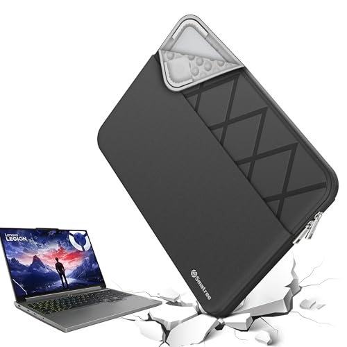 Smatree Laptop Sleeve for 13 inch Lenovo Yoga Book 9i,Case with Pocket,YKK Zipper,Patented Shockproof Design(E407) - color: Elite-Black, size: for 13 inch Yoga Book 9i(E407)