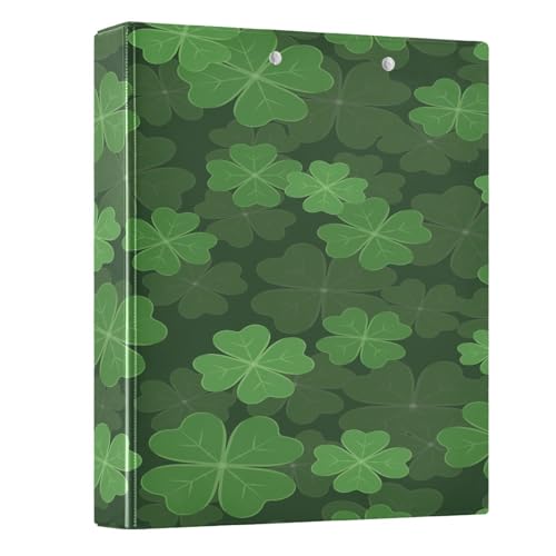 Saint Patrick's Day Clover 3-Ring Binder,1.5 Inch D-Ring Organizer Folder Clipboard Binder for Work Office School - color: Coloe10