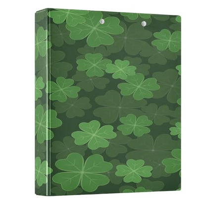Saint Patrick's Day Clover 3-Ring Binder,1.5 Inch D-Ring Organizer Folder Clipboard Binder for Work Office School - color: Coloe10