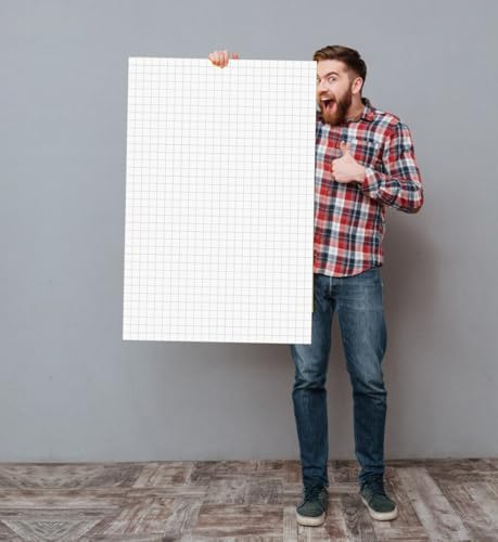 Graph Paper Pad - 36" x 24" Large Graph Paper, 30 Sheets/60 Pages, 4"x4" Ruled Grid Paper for Engineer Architect Designer Mathematician Draftsmen Sketch House Commercial Building Plan Drafting - size: 1-Pack, style: 24" x 36"