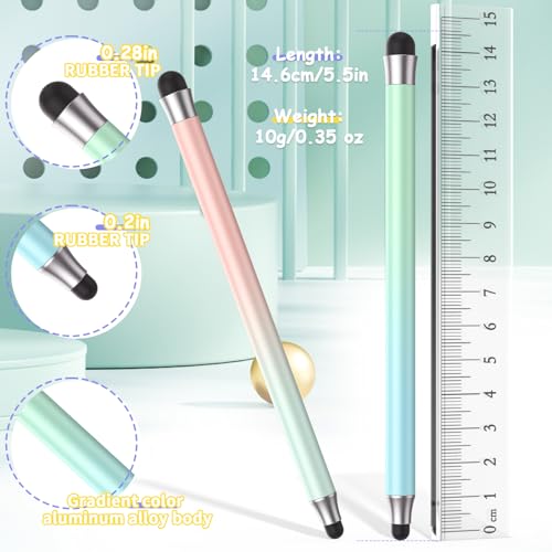 Stylus Pen for Touch Screens, Compatible with All Capacitive Touch Screens, Precision Rubber Tips& High Sensitivity (Gradient Light Blue) - color: Gradient light blue