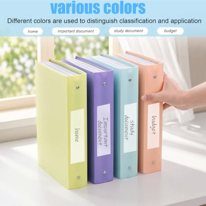 4 Pack 1.5 Inch 3 Ring Binder, 5 Double Pocket Tab Dividers Fits | 2 internal pockets, Fits 8.5x11 Letter Size, Holds 300 Sheets, Refillable Plastic Notebook Binder for School, Home, Office - size: 1.5 Inch Round Ring