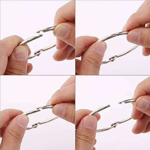 Mr. Pen- Loose Leaf Binder Book Rings, 3 Inch, 10 Pack | Metal Binder Rings for Index Cards, Flash Cards, Notebooks, Scrapbook, Keychains, School, Home, Office, Silver - color: Silver, size: 3", 10 Pack