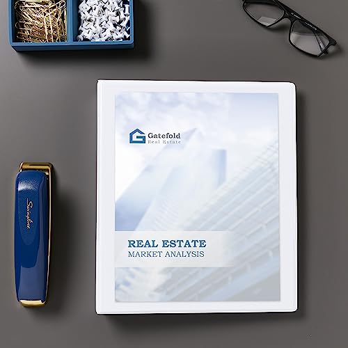 Avery Showcase Standard View 3 Ring Binder, 1.5" Slant Rings, 375-Sheet Capacity, 2.1 Inch Wide Spine,1 White Binder, Ideal for Lightweight Organization and Occasional Referencing (19651) (Pack of 2) - size: 1.5" (Pack of 2)
