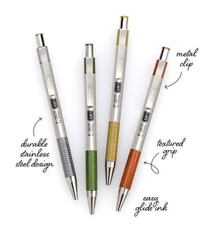 Zebra Pen F-301 Signature Series Ballpoint Pen, Black, 0.7mm, 4-Pk (27294) - color: Black Ink D