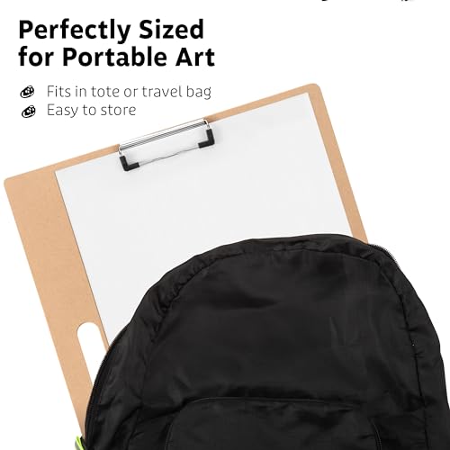 Drawing Board - 14" x 17.8" Sketch Board with Handle for Drafting Art - Portable Clipboard for Class or Studio Fit in Artists Tote - size: 14"x18", 1 Pack