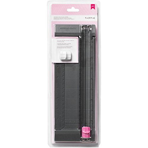 American Crafts Craft Blade Trimmer, 9-Inch, Manual Retratable Arts Crafts Paper Supplies Triming Portable Trims Cuts Paper Trimmers For Crafting Craft Paper Cutter And Trimmer Saver Trimmer