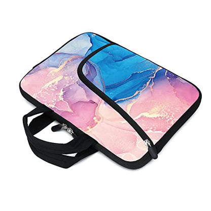 Marble Neoprene Laptop Case - 11.6" to 12.2" Fits MacBook Air, Samsung, Acer, HP, DELL - Two Pockets, Handle, Ultrabook & Chromebook Sleeve - color: Marble