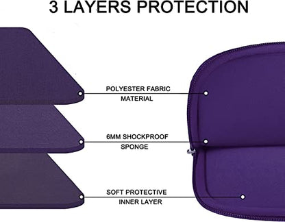 Laptop Sleeve 14 inch, Durable Carrying Bag Shockproof Protective Case Cover, Handbags Briefcase Laptop Bag Compatible with 14" MacBook Air/Pro HP Asus Lenovo Notebook Computer, Purple - color: Purple, size: 14 inch