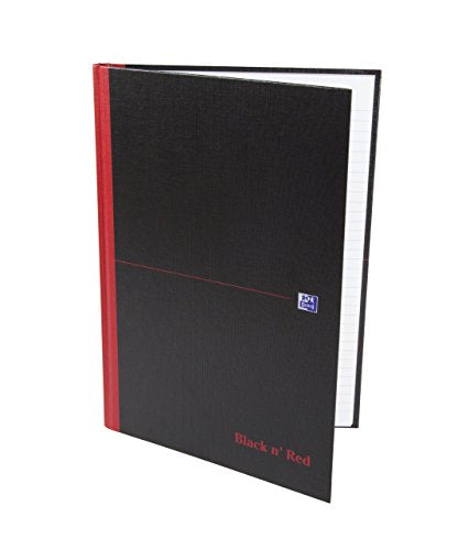 Oxford Black n' Red, A4 Notebook Hardcover, Casebound, Lined, 192 Page, 1 Notebook - size: A4, style: Pack of 1