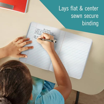 EXTRIC Composition Notebook Wide Ruled 6 PK Bulk 200 Pages for School - size: 6 Pack, style: Wide Ruled