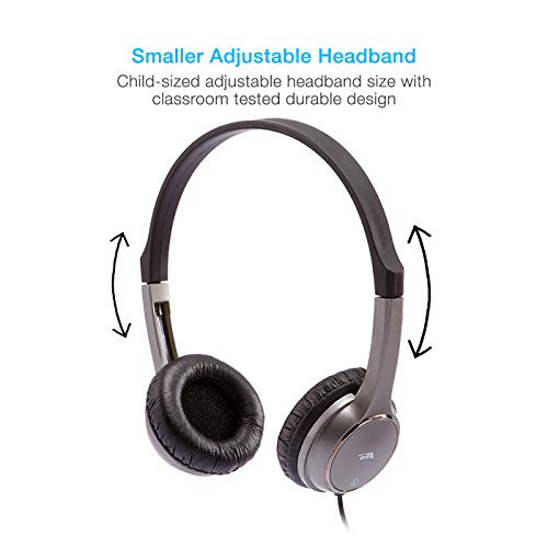 Cyber Acoustics ACM-7000 Lightweight 3.5mm Stereo Wired Headphones for Kids, On Ear Headphones Wired for Chromebook, Laptop, PC, Mac & Tablet, Wired Headphones Without Microphone - size: 1 Unit