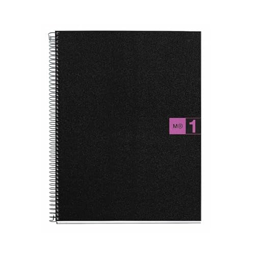 Miquel Rius Single Subject Spiral Notebook, Graph/Quad Pages, Purple, 80 Sheets (8.5" x 11") (49427)