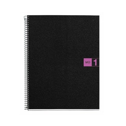 Miquel Rius Single Subject Spiral Notebook, Graph/Quad Pages, Purple, 80 Sheets (8.5" x 11") (49427)