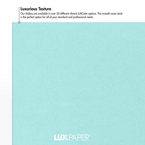 LUXPaper 9" x 12" Presentation Folders | Two Pocket | Seafoam Blue | 100lb. Cover | 10 Qty - color: Seafoam