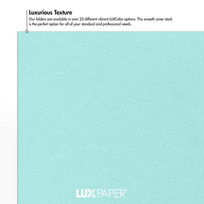 LUXPaper 9" x 12" Presentation Folders | Two Pocket | Seafoam Blue | 100lb. Cover | 10 Qty - color: Seafoam
