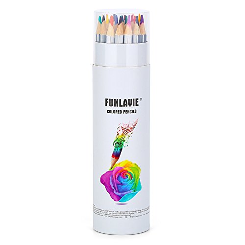 24 Colored Pencils for Adult Coloring Books, Premium Soft Core Coloring Pencil Set with Sharpener for Artists, Drawing and Sketching Pencils, Professional Art Supplies Set for Adults - color: 24-Color Travel Pack