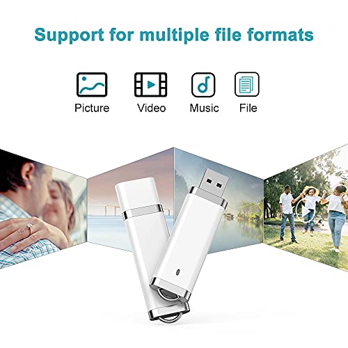 KEXIN 10 Pack 16GB Flash Drive Bulk Flash Drive USB Flash Drive Design in Snapcap 16 GB White - color: White, size: 16G