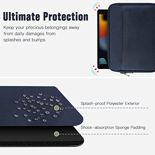 TiMOVO 9-11" Tablet Sleeve with Pocket for iPad A16 Tab, Indigo | Protective Sleeve with Front Pocket, Fits iPad 11" A16 2025, 10th Gen 10.9", 10.2", Air 11/5th/4th Gen, Tab A9+ 11" - color: Indigo