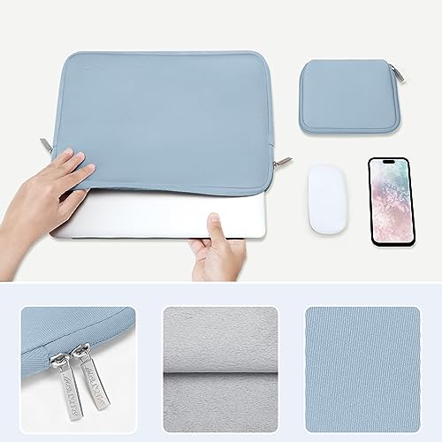 MOSISO Laptop Case 13 inch, 13 inch Laptop Sleeve Bag Compatible with MacBook Neo/Air M5 M4 M3 M2 M1 2026-2018 / Pro M2 M1 2026-2016, Neoprene Computer Sleeve Bag with Small Case, Airy Blue - color: Airy Blue, size: 13 inch