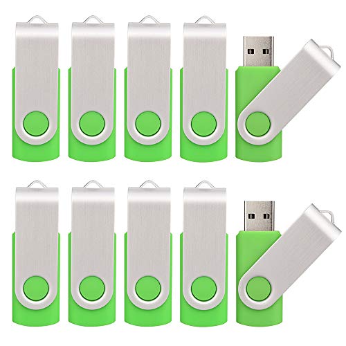 10 Pack 8GB USB Flash Drive 2.0 Memory Stick - Green - color: Green, size: 8GB