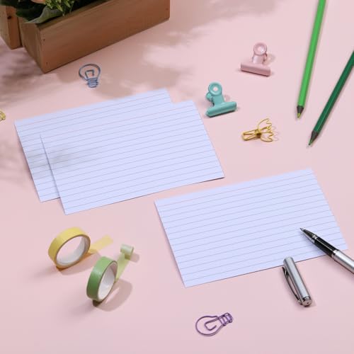 Extra Heavyweight 4x6 Inch Ruled Index Cards, Made of 92lb Weight Thick Paper Ruled Notecards, Double Sided Thick Flash Cards for Note-Taking, Studying, Ideal for School, Home and Office - 400 Count - style: 4X6IN - 400Count