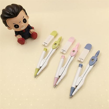 Compass Set Metal Drawing Compass with 0.7mm Lead Refill Math Geometry Tools Circles School Supplies Cute Stationery Set Students Math Geometry Kit Set (Color : D)