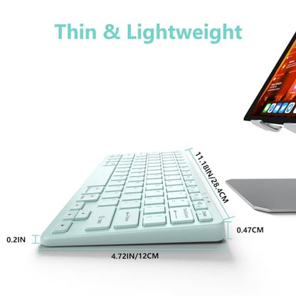 MMK Bluetooth Keyboard, Tablet Keyboard Compatible iPad 11th Generation,iPad 10th/9th/8th & Air 5th/4th, iPda Pro 13/12.9/11-Inch and Air 13/11-Inch Models and More Bluetooth-Enabled Devices-Blue - color: Blue