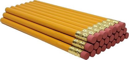 RevMark Jumbo Round Pencil 24-Pack with Black Lead, USA Made. Quality Cedar Wood for Carpenters, Construction Workers, Woodworkers, Framers, DIY, Students, Teachers (Yellow) - color: Yellow