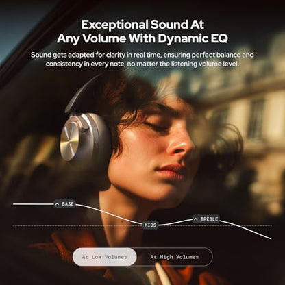 Noise Master Buds Max, Sound by Bose Wireless Over-Ear Headphones with Segment Leading Adaptive ANC, Dynamic EQ, LHDC 5.0, Immersive Spatial Audio,Upto 60H Playtime, App Support - color: Onyx