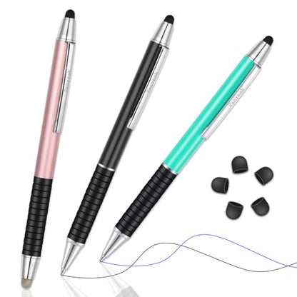 Penyeah 3 Pack 0.16'' Fine Point Rubber Tip Stylus Pen for iPad iPhone Android Tablet Samsung Galaxy Amazon Fire, Universal & High Precision - color: mix-3pack
