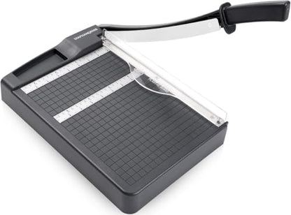 Paper Cutter,Paper Trimmer12" Cutting Length Heavy Duty Guillotine Paper Slicer with Safety Guard and Blade Lock,12 Sheets Capacity,Ideal for Offices,Homes,Printing Shops,Photo Studios - color: Grey