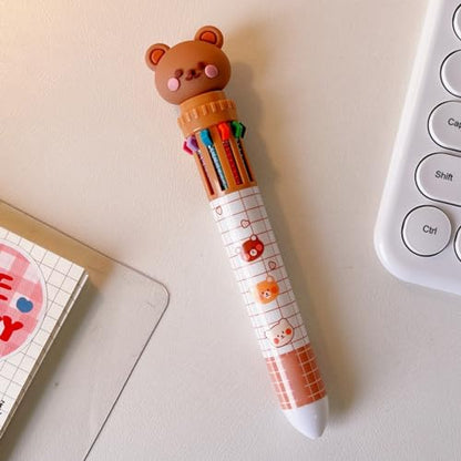 Multi-Color Gel Pen Set with Quick-Drying Ink, Push-Button Retractable Design, Writing Ballpoint Pens for Students & Office Use – Premium Plastic Body, Cute & Functional Stationery (Compatible with