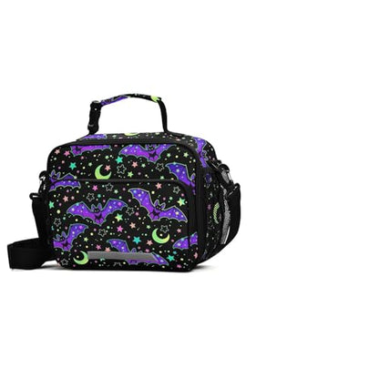 MNSRUU Unisex Insulated Lunch Bag, Bat 13, Fabric, 11"x4.33"x 9.05", Ample Storage Space, Keeps Food Warm, Portable, Lightweight - color: Bat 13