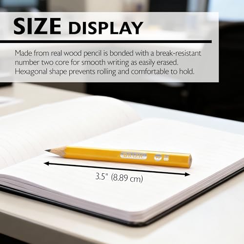 BAZIC PRODUCTS Pre-Sharpened #2 Golf Pencils, Hexagon Wood, 12-Case | HB graphite core, break-resistant, 3.5 in mini barrel, surveys, lottery, church, events, golf scores - size: 1 Count (Pack of 12)