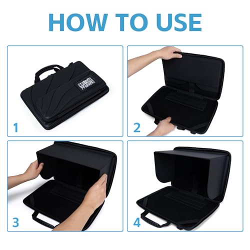 Laptop Sun Shade Bag for 15.6 Inch,Chromebook Protective Sleeve Case Blocks Sunlight with Portable Shield Cover for Working Outside,Protects Privacy, Anti-Glare, Computer Hard Shell (Patent Pending) - size: 14.2-15.6inch