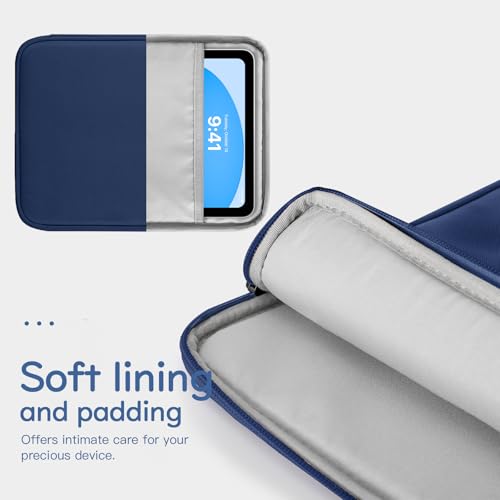 Dadanism 9-11 Inch Tablet Sleeve Bag Carrying Case, Denim | Fits iPad (A16) 11th Gen 11", iPad 10th Gen 10.9" Air 5/4, iPad Air M4/Pro 11", iPad 9/8/7th 10.2", Galaxy Tab A11+ Plus 11" - color: Denim, size: 9-11 inch