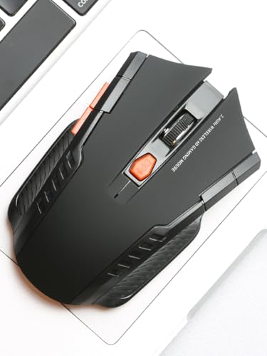 Wireless Mouse for Laptop, 2.4GHz Computer Mouse 3 Adjustable DPI Office Cordless USB Mice with USBA Receiver, for Laptop, PC, Computer, Chromebook, Notebook - color: Bllack