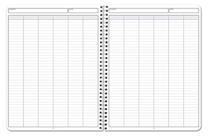 BookFactory 6 Column Log Book, Wire-O, 100 Pages | Columnar Notebook Format, 8.5'' x 11'' - Made in USA - size: 6 Column, style: Wire-O