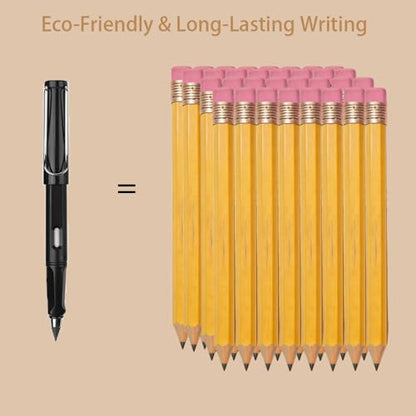 Everlasting Pencil Refills, Infinity Pen Nibs, Inkless Eternal Pencils Head for Writing Drawing Students Sustainable for Home Office School Supplies (48Pcs Black Replaceable Nibs) - color: 48Pcs Black Replaceable Nibs