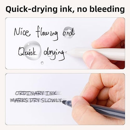 NUSIGN Gel Pens, 5 Pcs 0.5mm Retractable Quick Dry Black Ink Fine Point Rolling Ball Gel Pen, Smooth Writing No Bleed for Journaling Note Taking, Home School Office Supplies - color: Morandi-5pcs