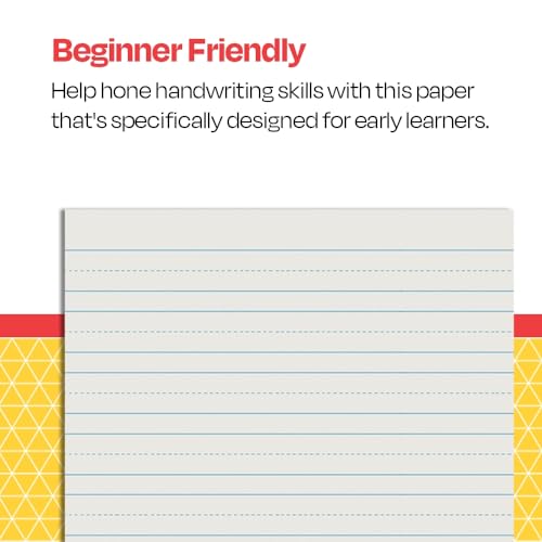 School Smart Skip-A-Line Ruled Writing Paper, 1 Inch Ruled Long Way, 11 x 8-1/2 Inches, Pack of 500 - size: 11" x 8.5" - 1" Ruled
